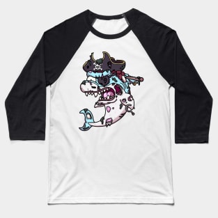 Zombie Pirate Shark Baseball T-Shirt